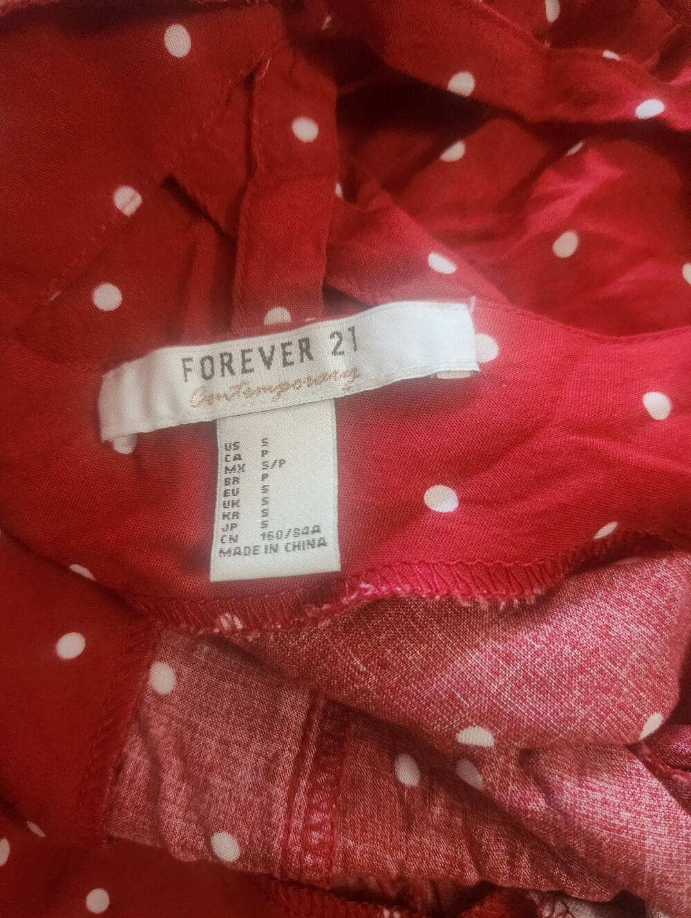 Forever 21 Polka Dot Dress Red/White Size Small - Picture 6 of 6